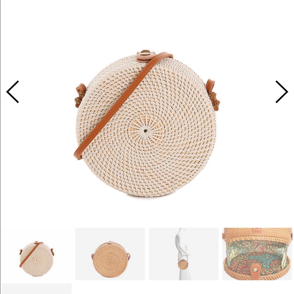 Woven cross body bag (cream colored)